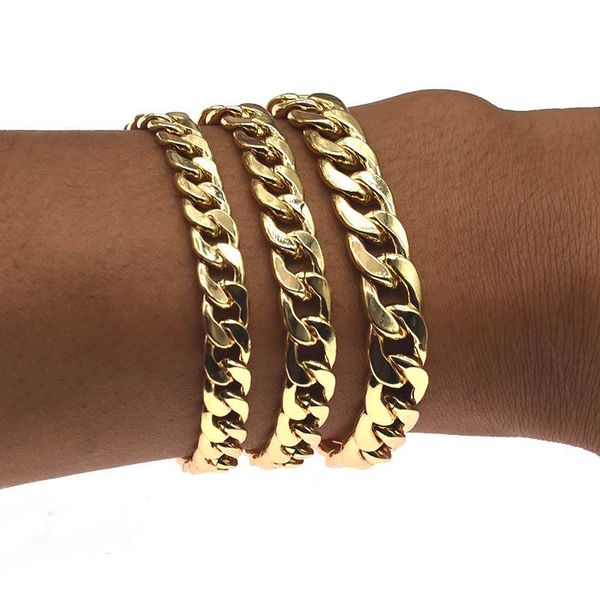 mens bracelet chain polished gold chains bracelet for men women cuban link wrist jewellery gifts, Black
mens bracelet chain polished gold chains bracelet for men women cuban link wrist jewellery gifts, Black