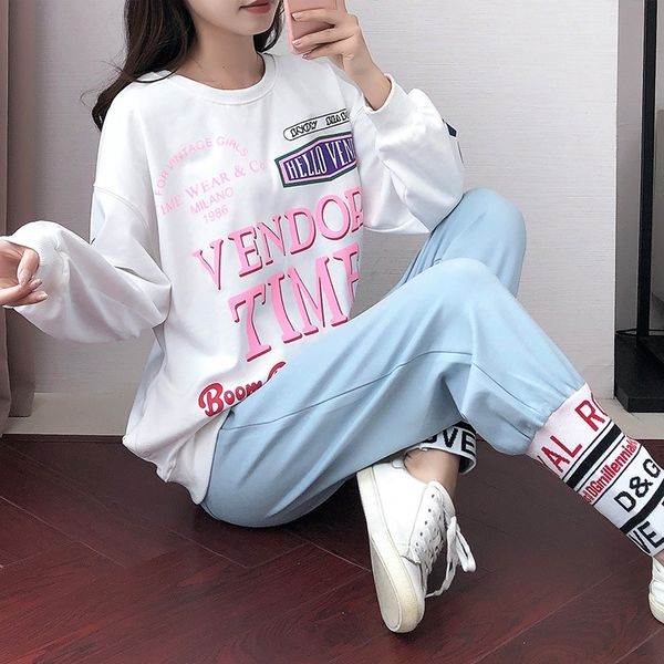 ep3jj online fish q1oi new 6535 celebrity long suit sports sleeve women's sweater sweaterautumn loose student leisure sweater two-piece, Gray
ep3jj online fish q1oi new 6535 celebrity long suit sports sleeve women's sweater sweaterautumn loose student leisure sweater two-piece, Gray