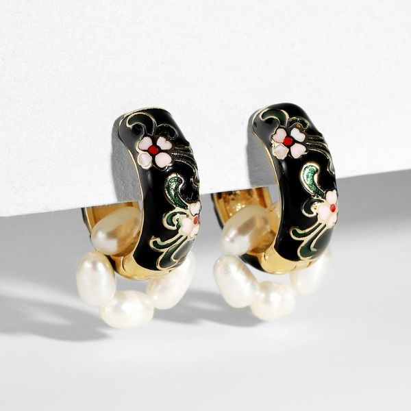 hoop & huggie ethnic handmade enameling flower pattern simulated pearl earrings for women girls fashion jewelry, Golden;silver
hoop & huggie ethnic handmade enameling flower pattern simulated pearl earrings for women girls fashion jewelry, Golden;silver