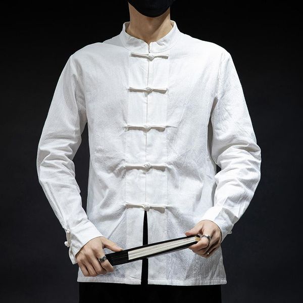 men's casual shirts #0552 black grey white men long sleeved stand collar vintage chinese style slim coton shirt plus size -5xl spring, White;black
men's casual shirts #0552 black grey white men long sleeved stand collar vintage chinese style slim coton shirt plus size -5xl spring, White;black