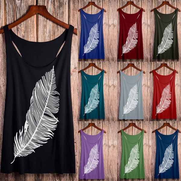 summer women feather print long vest fashion streetwear ladies modis plus size t shirt poleras mujer tank, White
summer women feather print long vest fashion streetwear ladies modis plus size t shirt poleras mujer tank, White