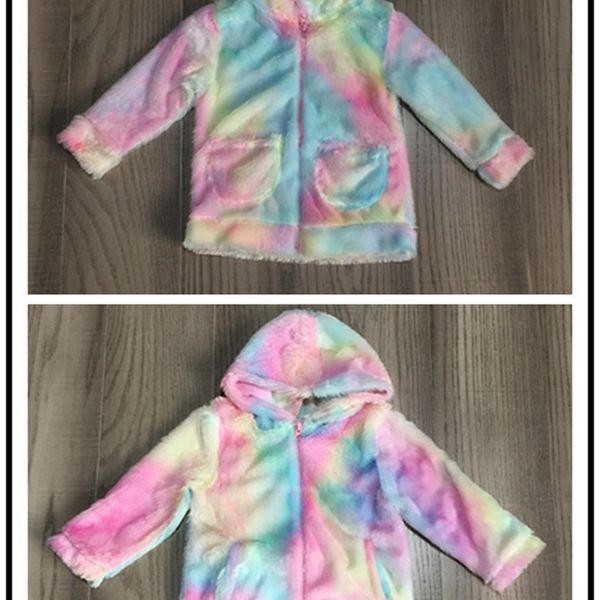 baby girl winter/spring clothes girls plush hoodie with rainbow color girls sherpa y200704, Blue
baby girl winter/spring clothes girls plush hoodie with rainbow color girls sherpa y200704, Blue