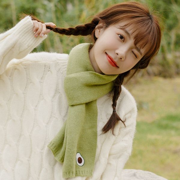 korean spring autumn winter short style students cute and versatile knitting scarf thin ins yuansuo girl, Blue;gray
korean spring autumn winter short style students cute and versatile knitting scarf thin ins yuansuo girl, Blue;gray