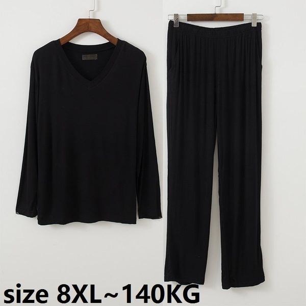 men's sleepwear plus size 7xl 8xl 40-140kg men pajamas sets o neck autumn modal home wear set soft sleep long sleeve and pants, Black;brown
men's sleepwear plus size 7xl 8xl 40-140kg men pajamas sets o neck autumn modal home wear set soft sleep long sleeve and pants, Black;brown