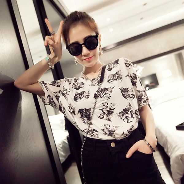 summer women's t-shirt cat print clothes t-shirts for women tee shirt femme camisetas poleras de mujer tshirt female t shirts female 1, White
summer women's t-shirt cat print clothes t-shirts for women tee shirt femme camisetas poleras de mujer tshirt female t shirts female 1, White