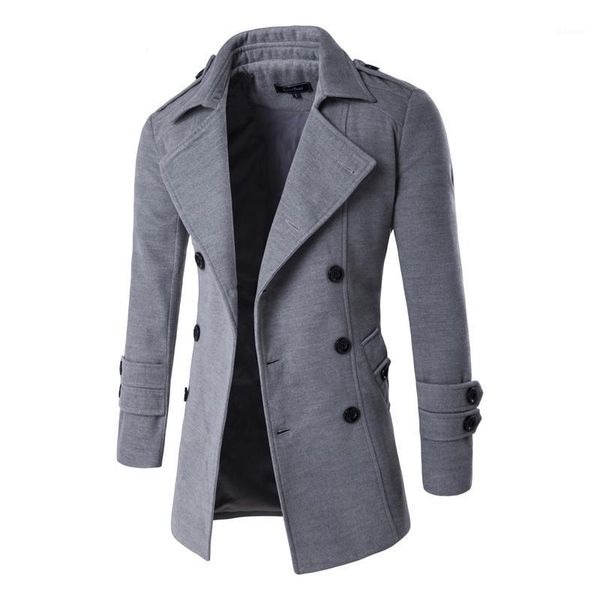 2018 new men's spring autumn men slim fit overcoat for man wool blends double breasted trench coat1, Black
2018 new men's spring autumn men slim fit overcoat for man wool blends double breasted trench coat1, Black