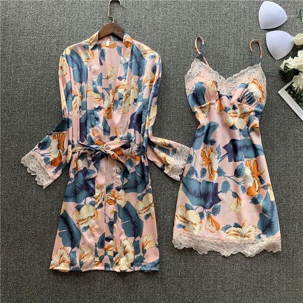 women's sleepwear sweet pink lace trim kimono robe gown suit women v-neck nightdress set flower print satin bathrobe lounge home dress1, Black;red
women's sleepwear sweet pink lace trim kimono robe gown suit women v-neck nightdress set flower print satin bathrobe lounge home dress1, Black;red
