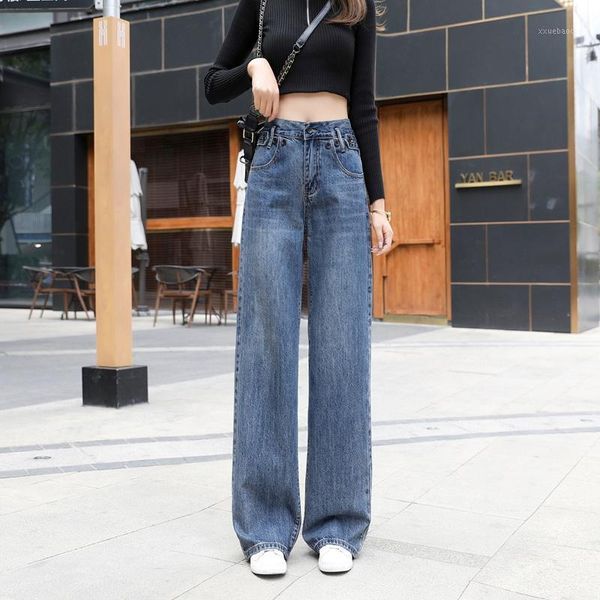 2020 upscale women jeans high waist loose wide leg pants ladies long pants denim trousers full-length streetwear vintage casual1, Blue
2020 upscale women jeans high waist loose wide leg pants ladies long pants denim trousers full-length streetwear vintage casual1, Blue