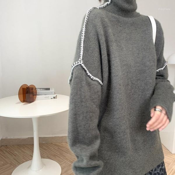 2020 winter ming line solid color high neck long sleeve sweater women loose korean fashion bottoming shirt1, White;black
2020 winter ming line solid color high neck long sleeve sweater women loose korean fashion bottoming shirt1, White;black