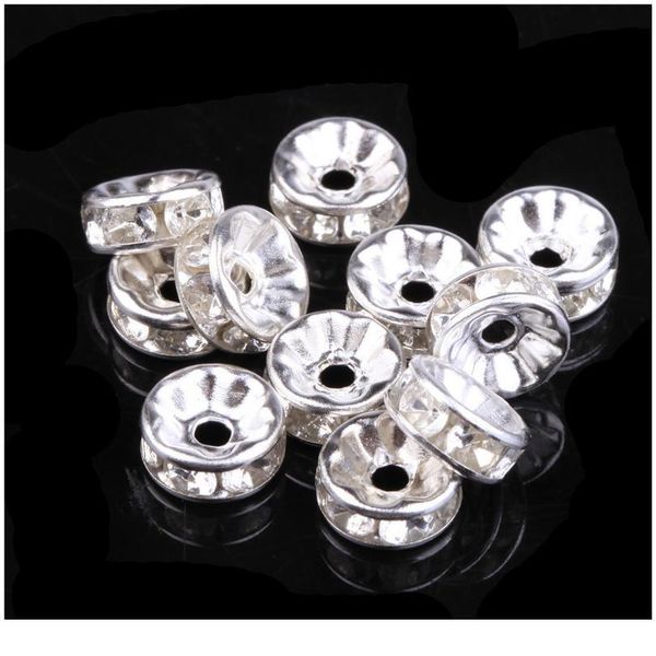 50pcs 8mm wholesale rondelle loose sparer glass crystal beads silver tone for bracelet jewelry making diy necklace spare jllpcc, Black
50pcs 8mm wholesale rondelle loose sparer glass crystal beads silver tone for bracelet jewelry making diy necklace spare jllpcc, Black