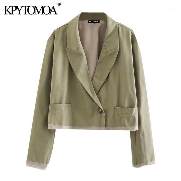 kpytomoa women 2020 fashion double breasted patchwork cropped blazer coat vintage long sleeve pockets female outerwear chic 1, White;black
kpytomoa women 2020 fashion double breasted patchwork cropped blazer coat vintage long sleeve pockets female outerwear chic 1, White;black