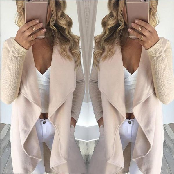 lady outwear cardigan coat women spring autumn long sleeve big lapel collar slim coat pockets casual open stitch trench1, Tan;black
lady outwear cardigan coat women spring autumn long sleeve big lapel collar slim coat pockets casual open stitch trench1, Tan;black