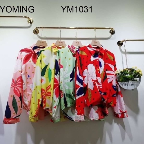 yoming ym1031 fashion official women shirt lady print blouses turn-down collar long sleeve buttons style shirts streetwear y200828, White
yoming ym1031 fashion official women shirt lady print blouses turn-down collar long sleeve buttons style shirts streetwear y200828, White