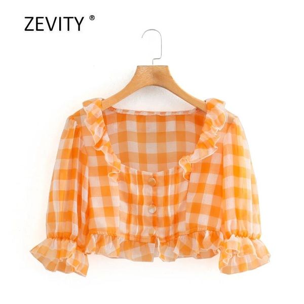 new women vintage plaid print ruffles short smock blouse ladies puff sleeve square collar breasted casual shirt chic ls6963, White
new women vintage plaid print ruffles short smock blouse ladies puff sleeve square collar breasted casual shirt chic ls6963, White