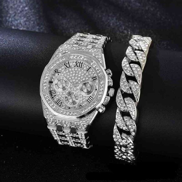 men bracelet brand luxury iced out for hip hop quartz wristwatch relogio masculino mens watch reloj, Slivery;brown
men bracelet brand luxury iced out for hip hop quartz wristwatch relogio masculino mens watch reloj, Slivery;brown