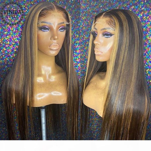 vinida style highlight straight t-part lace front human hair wigs 150% density scalp closure wigs non-remy, Black;brown
vinida style highlight straight t-part lace front human hair wigs 150% density scalp closure wigs non-remy, Black;brown