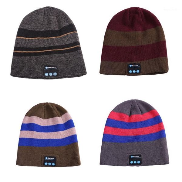 striped color matching knitted winter warm bluetooth headset cap wireless call pxpf1, Black
striped color matching knitted winter warm bluetooth headset cap wireless call pxpf1, Black