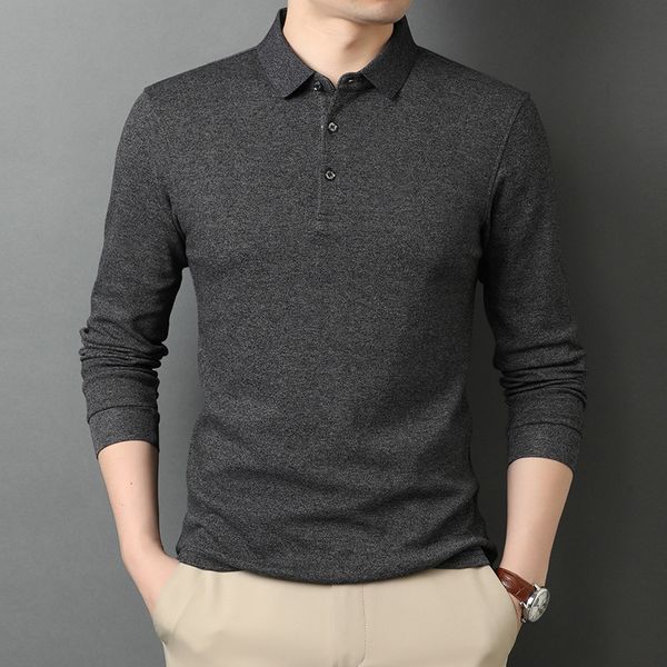 2021 new long sleeve man winter cotton color regular fit male polo shirt black ye8j, White;black 
2021 new long sleeve man winter cotton color regular fit male polo shirt black ye8j, White;black