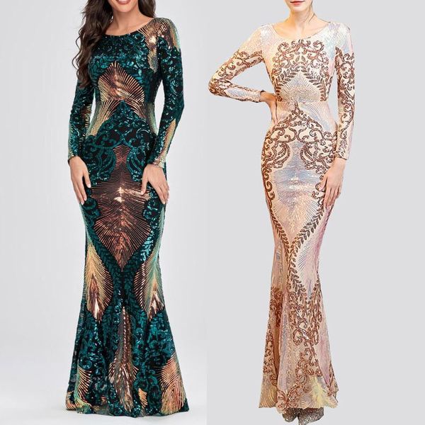 jaycosin women dress sequined o-neck long sleeve bodycon mermaid dress ankle-length slim fit ladies club party formal dresses, Black;gray
jaycosin women dress sequined o-neck long sleeve bodycon mermaid dress ankle-length slim fit ladies club party formal dresses, Black;gray
