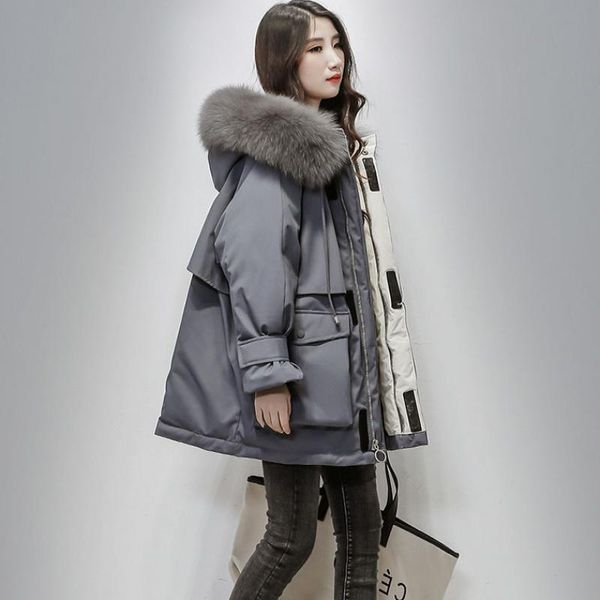 large natural fur hooded winter jacket women 90% white duck down thick parkas warm sash tie up female feather coats, Black
large natural fur hooded winter jacket women 90% white duck down thick parkas warm sash tie up female feather coats, Black