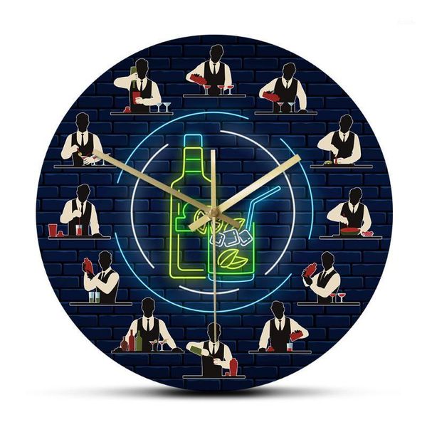 bartender prepares cocktails barman at work profession wall clock pub bar wall sign decor wine club tapster hanging watch1
bartender prepares cocktails barman at work profession wall clock pub bar wall sign decor wine club tapster hanging watch1