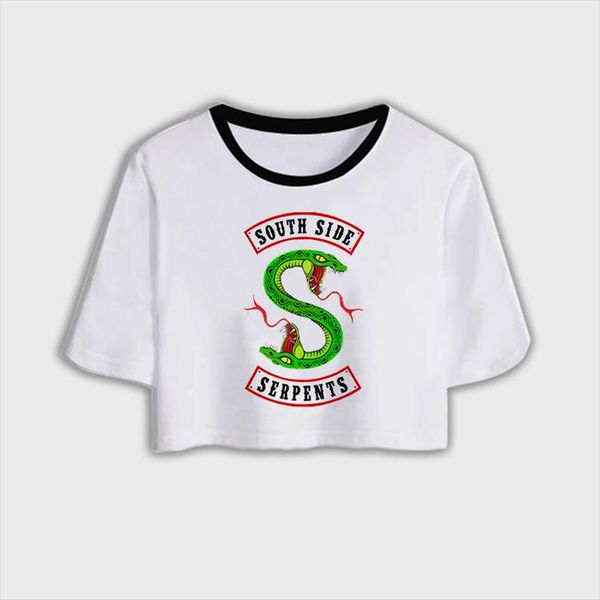 женщины одежда 2020 летняя мода southside riverdale тенниска животных змеи печать tumblr готические эстетическая crop top футболка, White
женщины одежда 2020 летняя мода southside riverdale тенниска животных змеи печать tumblr готические эстетическая crop top футболка, White