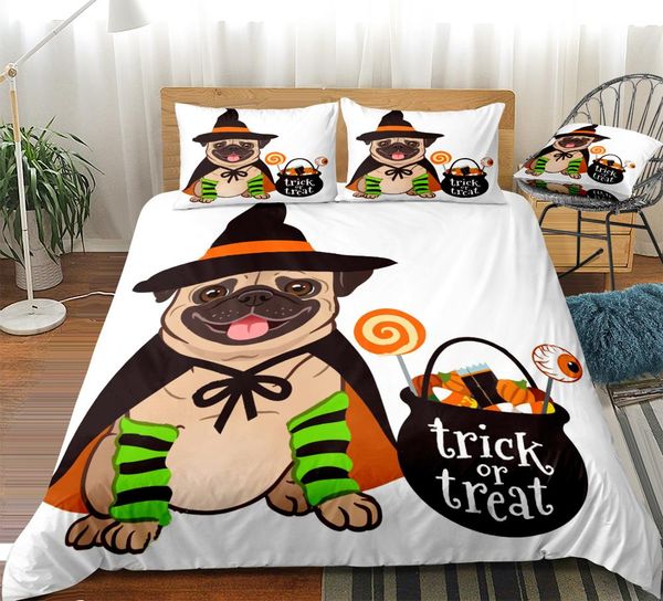 3pcs halloween pug bedding kids boys girls cute dog with witch costume duvet cover set white home textiles cartoon dog dropship
3pcs halloween pug bedding kids boys girls cute dog with witch costume duvet cover set white home textiles cartoon dog dropship