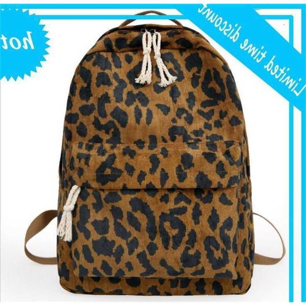 women corduroy leopard printing large capacity school bag brown zipper travel backpack
women corduroy leopard printing large capacity school bag brown zipper travel backpack