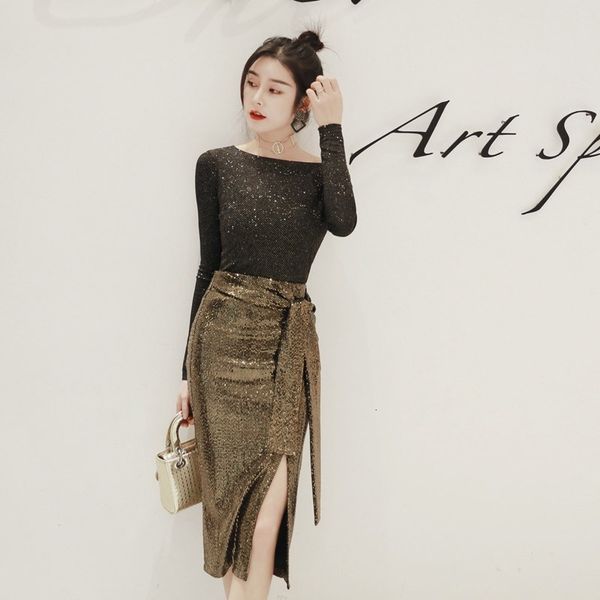 2021 new fashion ladies party sequins long sleeves suit feminine style fall from garments e9u6, Gray
2021 new fashion ladies party sequins long sleeves suit feminine style fall from garments e9u6, Gray