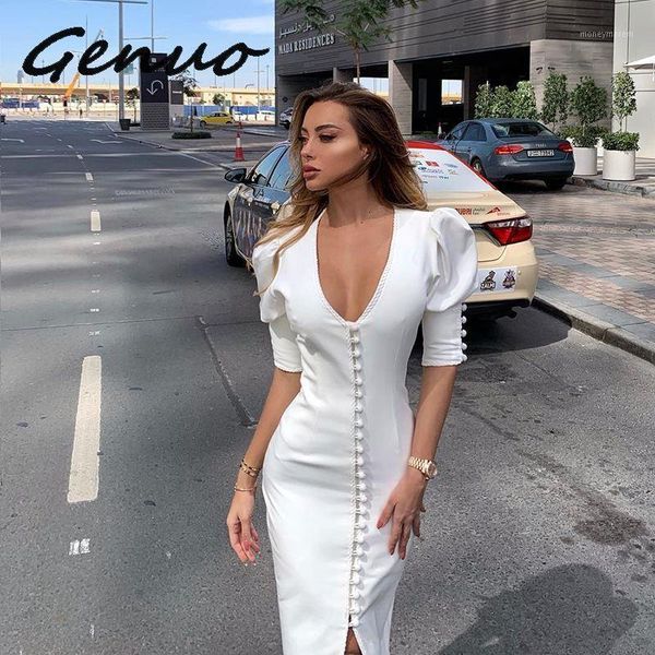casual dresses single breasted bodycon dress women puff sleeve v neck party elegant ladie tight workwear white midi vestidos1, Black;gray
casual dresses single breasted bodycon dress women puff sleeve v neck party elegant ladie tight workwear white midi vestidos1, Black;gray