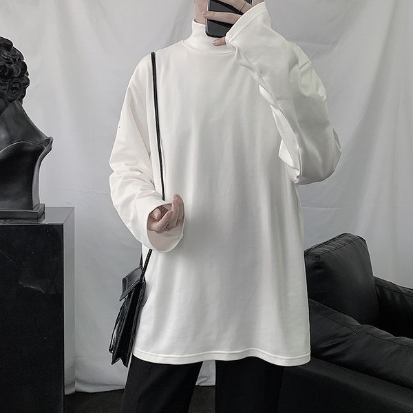 youth long sleeve t-shirt men's brand spring and autumn student loose casual color base shirt high collar fashion, White;black
youth long sleeve t-shirt men's brand spring and autumn student loose casual color base shirt high collar fashion, White;black