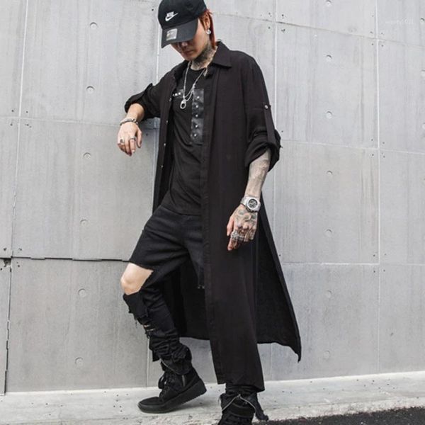 men's casual shirts homens camisa de manga longa masculina streetwear hip hop punk estilo longo cardigan casaco protetor solar roupas1, White;black
men's casual shirts homens camisa de manga longa masculina streetwear hip hop punk estilo longo cardigan casaco protetor solar roupas1, White;black