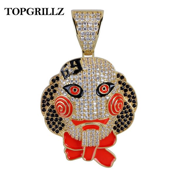 rillz 69 saw clown pendant necklace iced out gold silver color chains with tennis chain hip hop men women charms jewelryq0115q0115, Golden;silver
rillz 69 saw clown pendant necklace iced out gold silver color chains with tennis chain hip hop men women charms jewelryq0115q0115, Golden;silver