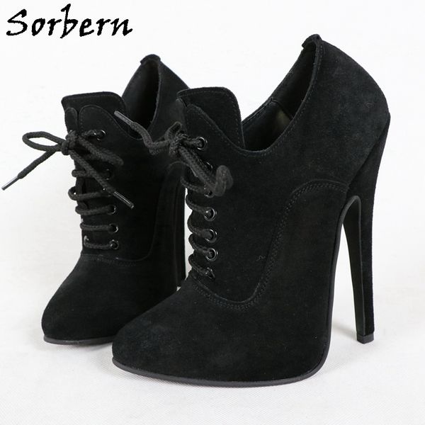 sorbern women pump lace-up pointed toe 16cm high heel stilettos crossdresser shoes genuine leather custom colors, Black
sorbern women pump lace-up pointed toe 16cm high heel stilettos crossdresser shoes genuine leather custom colors, Black