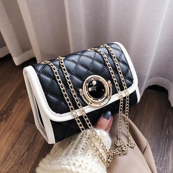 chain mini handbag 2020 designer new all-match messenger bag fashion small square bag, black and white stitching
chain mini handbag 2020 designer new all-match messenger bag fashion small square bag, black and white stitching