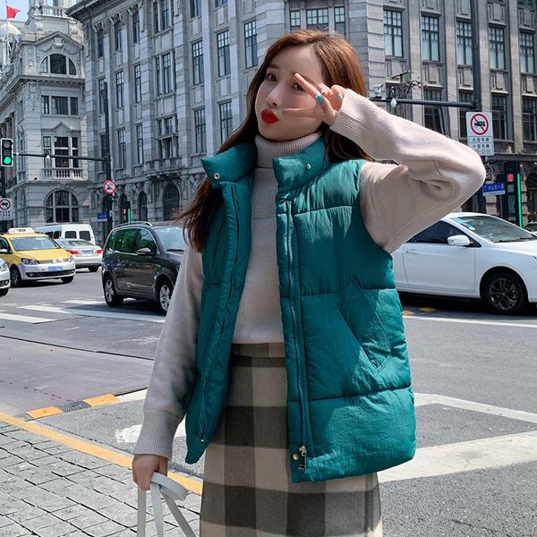 2021 autumn winter women warm stand collar cotton vest student new casaul sleeveless coats outwear clothing, Black;white
2021 autumn winter women warm stand collar cotton vest student new casaul sleeveless coats outwear clothing, Black;white