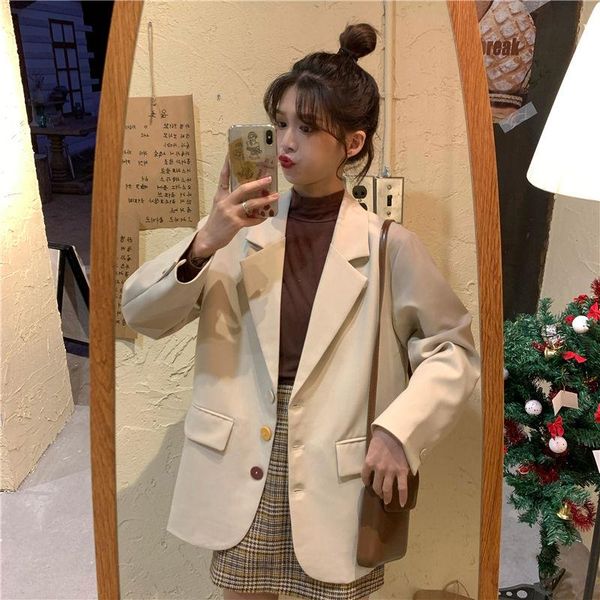 women's suits & blazers 2021 autumn women fashion office wear coat ladies long sleeve suit female outerwear chic jackets q103, White;black
women's suits & blazers 2021 autumn women fashion office wear coat ladies long sleeve suit female outerwear chic jackets q103, White;black