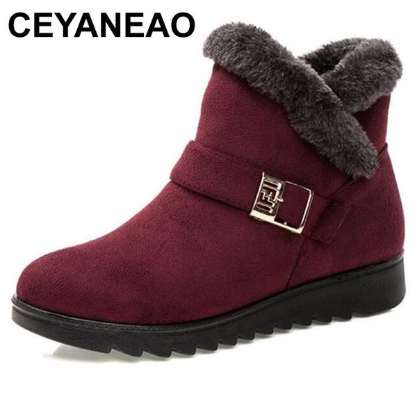 ceyaneaowarm snow boots short fur plush winter ankle boots xl platform ladies suede cotton shoes women comfortable drop shipping, Black
ceyaneaowarm snow boots short fur plush winter ankle boots xl platform ladies suede cotton shoes women comfortable drop shipping, Black