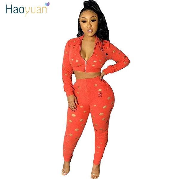 haoyuan hole two piece set tracksuit women rave festival summer clothes crop pant sweat suit club outfits matching sets y200824, Gray
haoyuan hole two piece set tracksuit women rave festival summer clothes crop pant sweat suit club outfits matching sets y200824, Gray