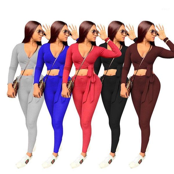 autumn solid color long sleeve tracksuit patchwork suit v-neck strap slim pencil pants 2-piece set for women1, Gray
autumn solid color long sleeve tracksuit patchwork suit v-neck strap slim pencil pants 2-piece set for women1, Gray