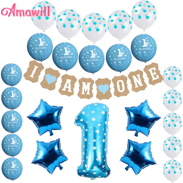 amawill 1 year old birthday party decorations baby boy girl pink blue latex balloons foil globos i am one banner babyshower 65d 1027
amawill 1 year old birthday party decorations baby boy girl pink blue latex balloons foil globos i am one banner babyshower 65d 1027