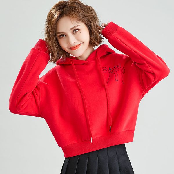 hoodies girl autumn winter sweatshirt cotton fleece women's coat fashion trend hooded sweatshirt, Black
hoodies girl autumn winter sweatshirt cotton fleece women's coat fashion trend hooded sweatshirt, Black