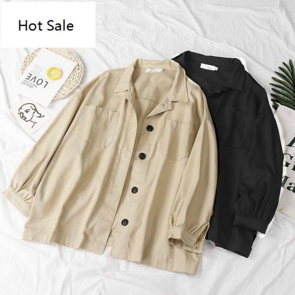 basic jackets women spring korean pure khaki fashion leisure harajuku cargo vintage ladies outerwear loose oversize chic jackets, Black;brown
basic jackets women spring korean pure khaki fashion leisure harajuku cargo vintage ladies outerwear loose oversize chic jackets, Black;brown