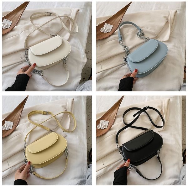 15jtr fashion shoulder saddle brand new fashion shoulder crossbody style ins soft leather korean bag women's classic saddle bag pbx7g