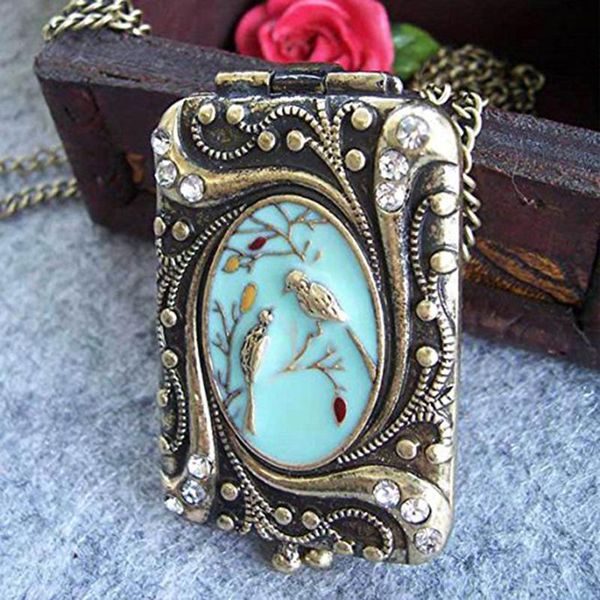 chains vintage retro copper flower rhinestone bird locket pendant necklace long chain 1 pc, Silver
chains vintage retro copper flower rhinestone bird locket pendant necklace long chain 1 pc, Silver