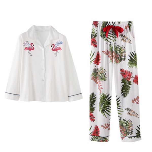 100% cotton pajamas set women embroidery flamingo pyjama long shirt pants 2 pieces/set home fashion big size sleepwear 201102, Black;red
100% cotton pajamas set women embroidery flamingo pyjama long shirt pants 2 pieces/set home fashion big size sleepwear 201102, Black;red
