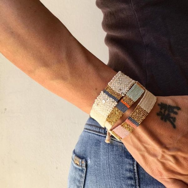 go2boho 2021 new friendship bracelet fabric cloth braided bracelets for women men gift jewelry handwoven tassel pattern bangle, Golden;silver
go2boho 2021 new friendship bracelet fabric cloth braided bracelets for women men gift jewelry handwoven tassel pattern bangle, Golden;silver