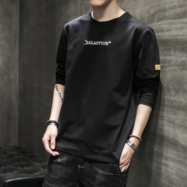 thin / plush long sleeve youth t-shirt men's fashion, White;black
thin / plush long sleeve youth t-shirt men's fashion, White;black