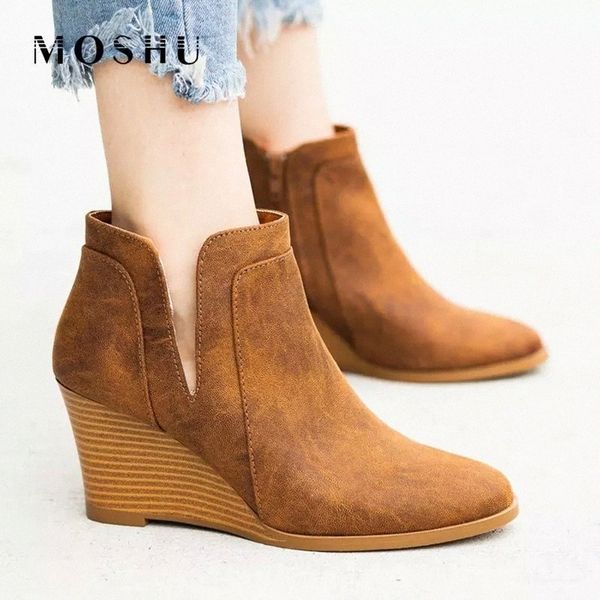 retro women ankle boots pu leather winter shoes wedges shoes ladies high heels bottes femme classic brown botas mujer 2020 #eu9z, Black
retro women ankle boots pu leather winter shoes wedges shoes ladies high heels bottes femme classic brown botas mujer 2020 #eu9z, Black