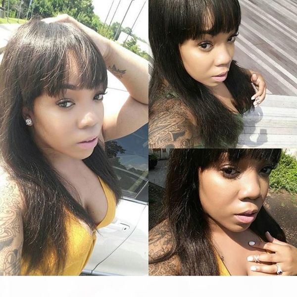 natural color brazilian virgin hair lace front wigs with bangs silky straight human hair full lace human hair wigs for black women, Black;brown
natural color brazilian virgin hair lace front wigs with bangs silky straight human hair full lace human hair wigs for black women, Black;brown
